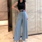 High Waist Wide Leg Pants As Shown In Figure - One Size