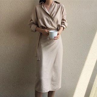 Midi Wrap Shirtdress