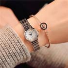 Rhinestone Bangle Watch / Bracelet Watch