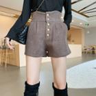 High-waist Button Shorts