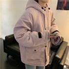 Oversize Padded Hood Jacket Mauve - One Size