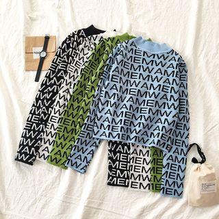 Letter Cropped Sweater