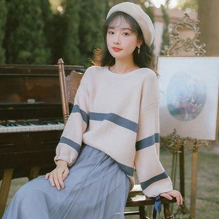 Ribbon Striped Sweater