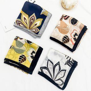 Plant Print Satin Scarf