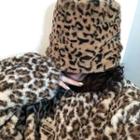 Leopard Fleece Pullover / Leopard Hat