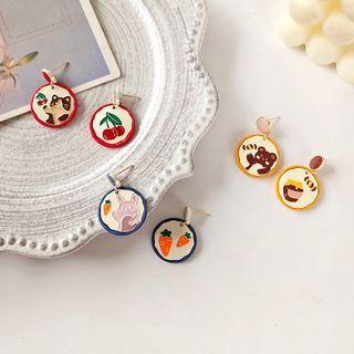 Cartoon Glaze Alloy Dangle Earring (various Designs)
