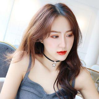 Alloy Star Pendant Choker 1 Pc - Alloy Star Pendant Choker - One Size