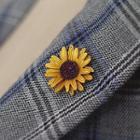 Sunflower Alloy Brooch Gold - One Size