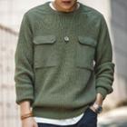 Pocketed Panel Sweater