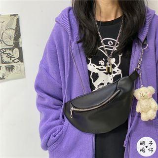Faux Leather Waist Bag / Chain / Set