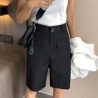 High Waist Suit Shorts