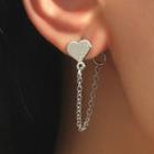 Heart Chained Stud Earring