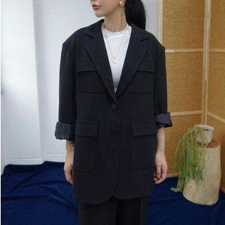 Single-breasted Utility Blazer