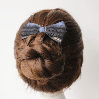 Lace Denim Bow Hair Clip As Shown In Figure - One Size