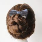 Lace Denim Bow Hair Clip As Shown In Figure - One Size