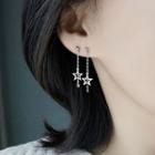 Chained Star Sterling Silver Dangle Earring 1 Pc - Silver - One Size