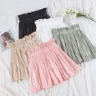 High-waist Accordion Pleat Mini Skirt