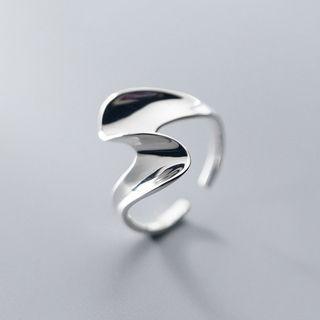 925 Sterling Silver Polished Wave Open Ring Open Ring - One Size