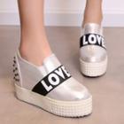 Studded Platform Hidden-wedge Shoes