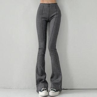 Mid Waist Flared Jeans