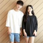 Couple Round-neck 3/4-sleeve T-shirt