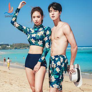 Couple Matching Floral Rash Guard / Shorts / Set