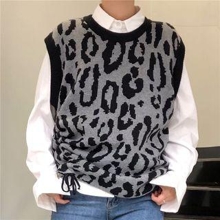 Leopard Knit Vest