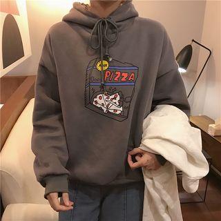 Print Hoodie Dark Gray - One Size