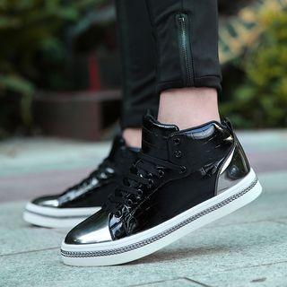 High-top Chain-trim Sneakers