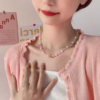 Mushroom Glass Bead Necklace