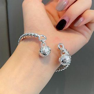 Bell Alloy Open Bangle Silver - One Size
