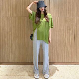 Slited Loose T-shirt / Slited Wide Pants