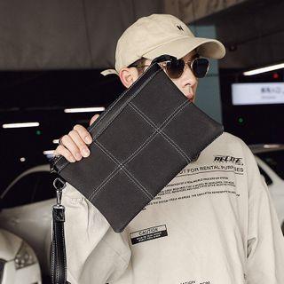 Embroidered Lining Clutch Black - One Size