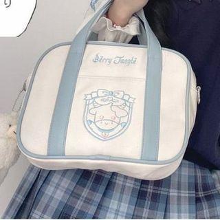 Contrast Trim Cartoon Shoulder Bag