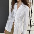 Lace Up Shirt White - One Size