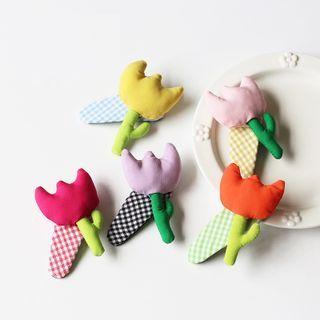Flower Plush Hair Clip