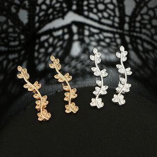 Alloy Leaf Earring Gold - One Size