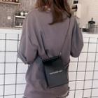 Notebook-like Faux Leather Shoulder Bag