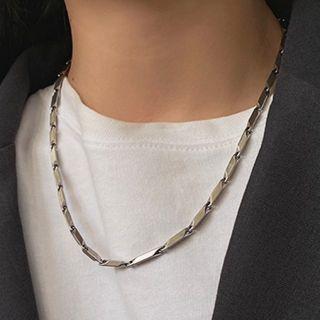 Stainless Steel Necklace 1pc - Xl103 - Silver - One Size