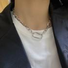 Chunky Chain Alloy Necklace 1 Pc - Silver - One Size