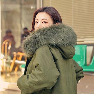 Faux-fur Long Safari Jacket