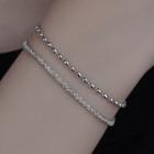 Layered Chain Bracelet Bead Bracelet - Silver - One Size