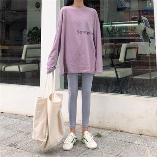 Long-sleeve Letter T-shirt / Leggings
