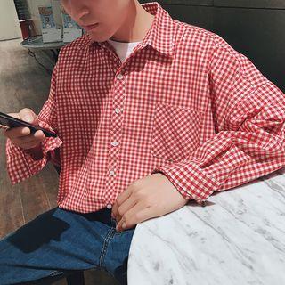 Plaid Pocket-front Shirt