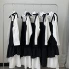 Sleeveless Two Tone A-line Dress / Shirt