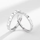 Textured Couple Matching Sterling Silver Open Ring (various Designs)