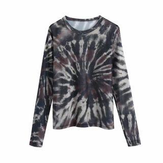 Long-sleeve Dyed Top