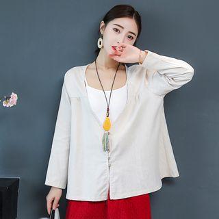 Linen 3/4-sleeve Top