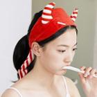 Striped Horn Face Wash Headband