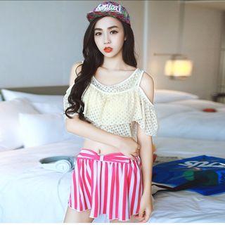 Set: Stripe Bikini + Cover-up